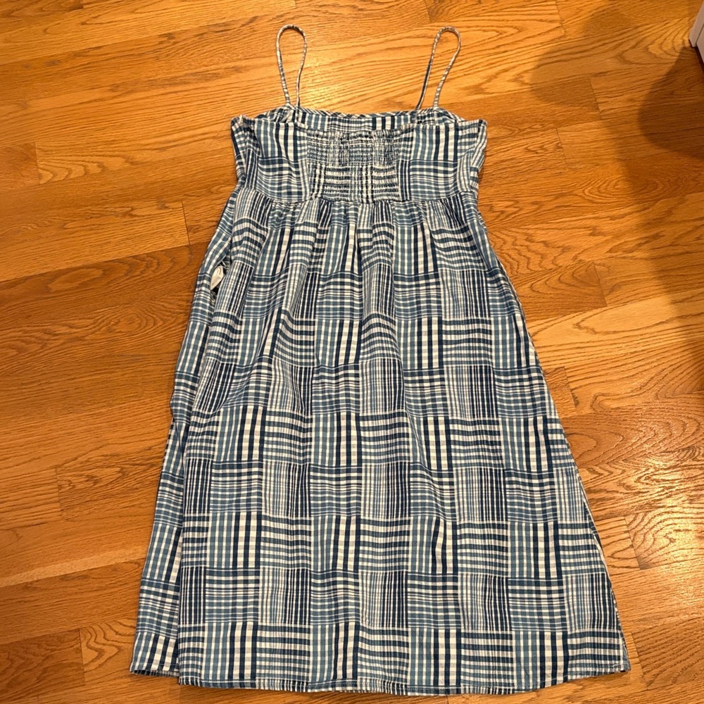 J. Crew Indigo Patchwork Dress - image 7